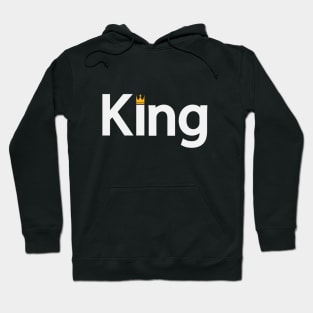 King being a king artistic typography design Hoodie